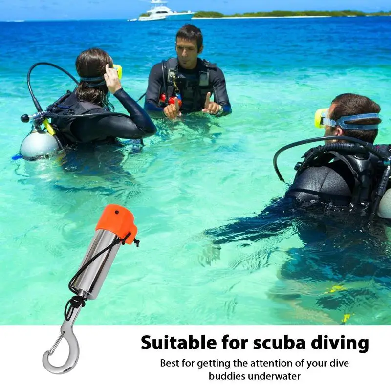 Scuba Diving Underwater Shaker sounder spare Scuba Noise Maker with Clip Rattle Stick for Scuba Diving Gear Scuba Accessories