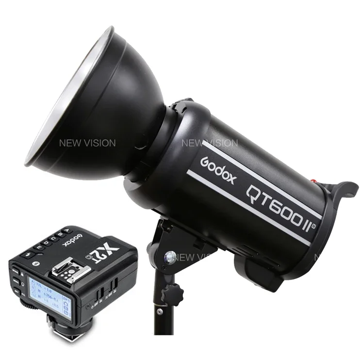 

QT600II 600WS GN76 1/8000s High Speed Sync Flash Strobe Light with Built in 2.4G Wireless System + X2T-C Trigger For Canon