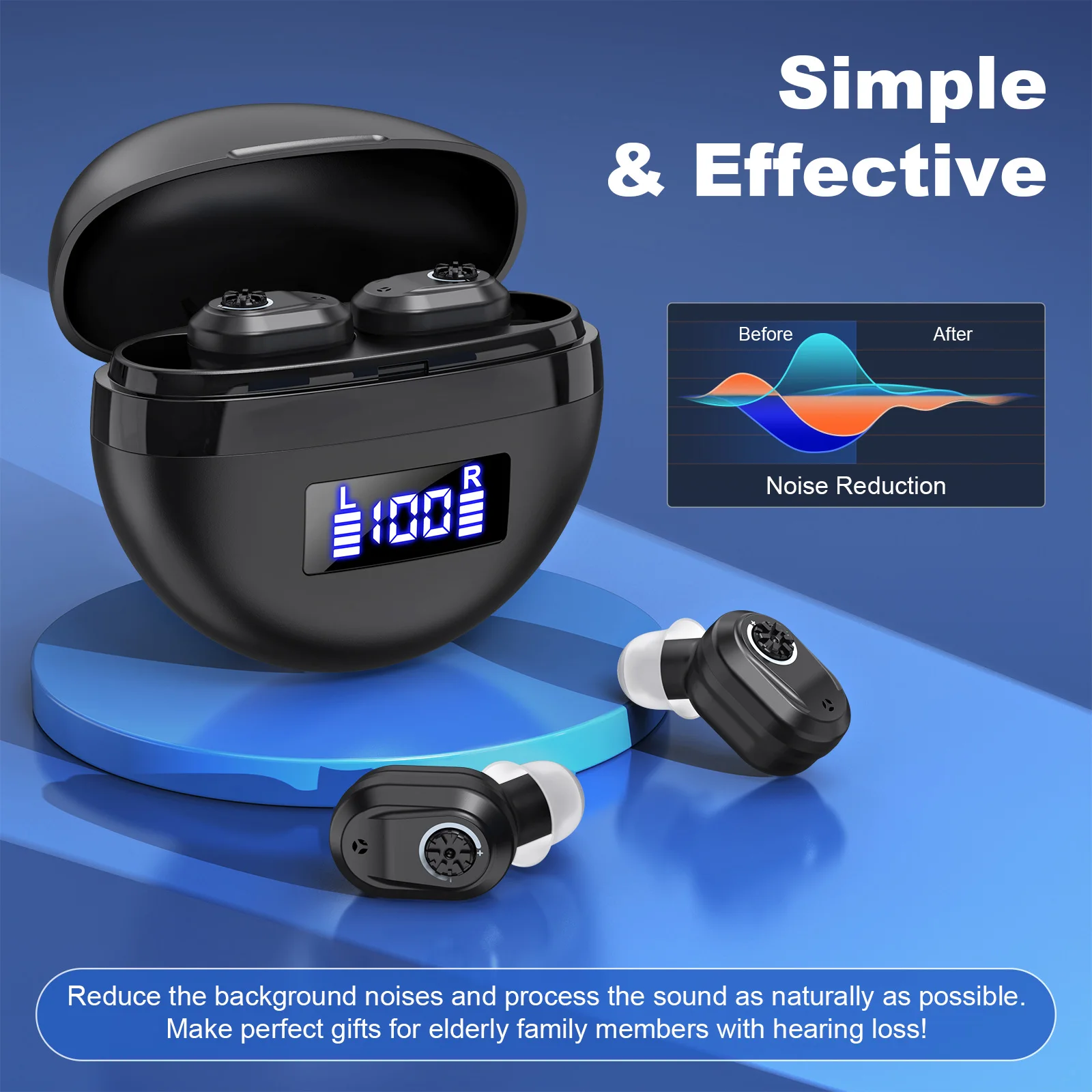 Invisible Hearing Aids Mini Aids for Elderly Adjustable Volume Deaf  Mini Sound Amplifier