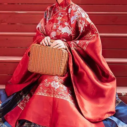 تنورة Hanfu Mamian سلالة يولي مينغ الوقوف طوق معطف طويل المرأة زي الزفاف مجموعة كاملة 2025 جديد #3
