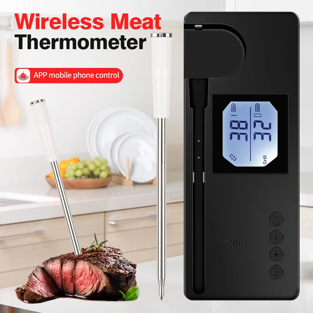 Bluetooth Wireless Meat Food Thermometer Oven Grill BBQ Steak Temperature Meter Barbecue Accessories Kitchen Cooking Tool