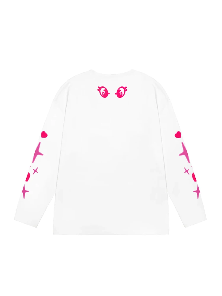 Men's T-Shirt DORA POWER Tees Long Sleeve Tops Cotton Summer Graphic Oversized Harajuku Korean Fashion Y2k Streetwear Clothing
