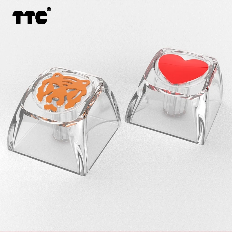 TTC Tiger Keycap Clear Transparent Heart Keycap