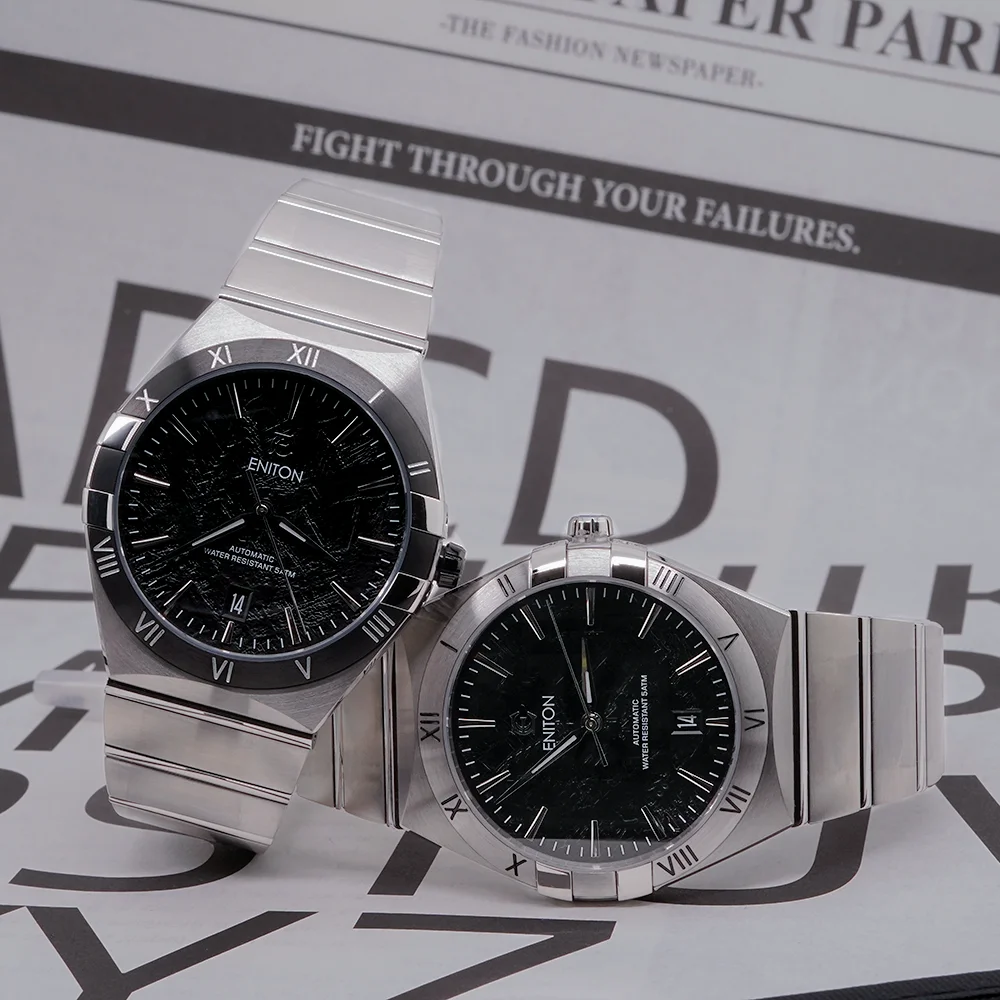 ENITON 40mm orologio automatico da uomo in acciaio inossidabile 316L orologio da uomo di lusso da lavoro NH35 movimento in acciaio rotondo luminoso orologi automatici