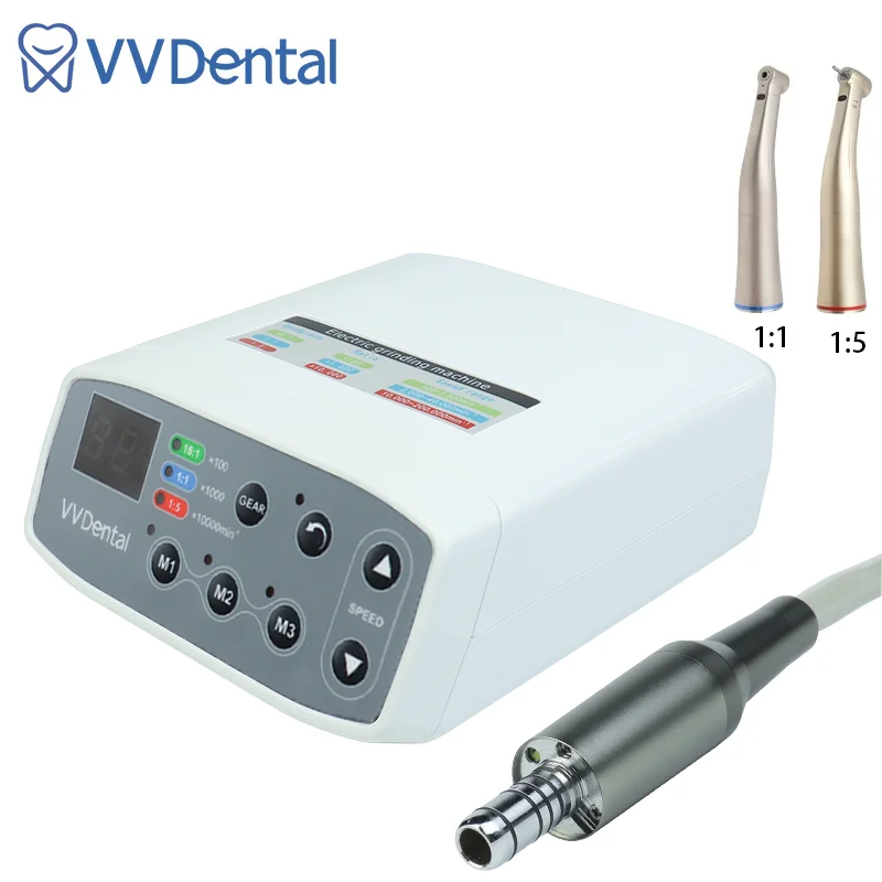 

Dental Equipment Electric Motor Machine Sanding Dental Motor Unit with 1:1and1:5 Handpiece Light Contra Angles for Dentist