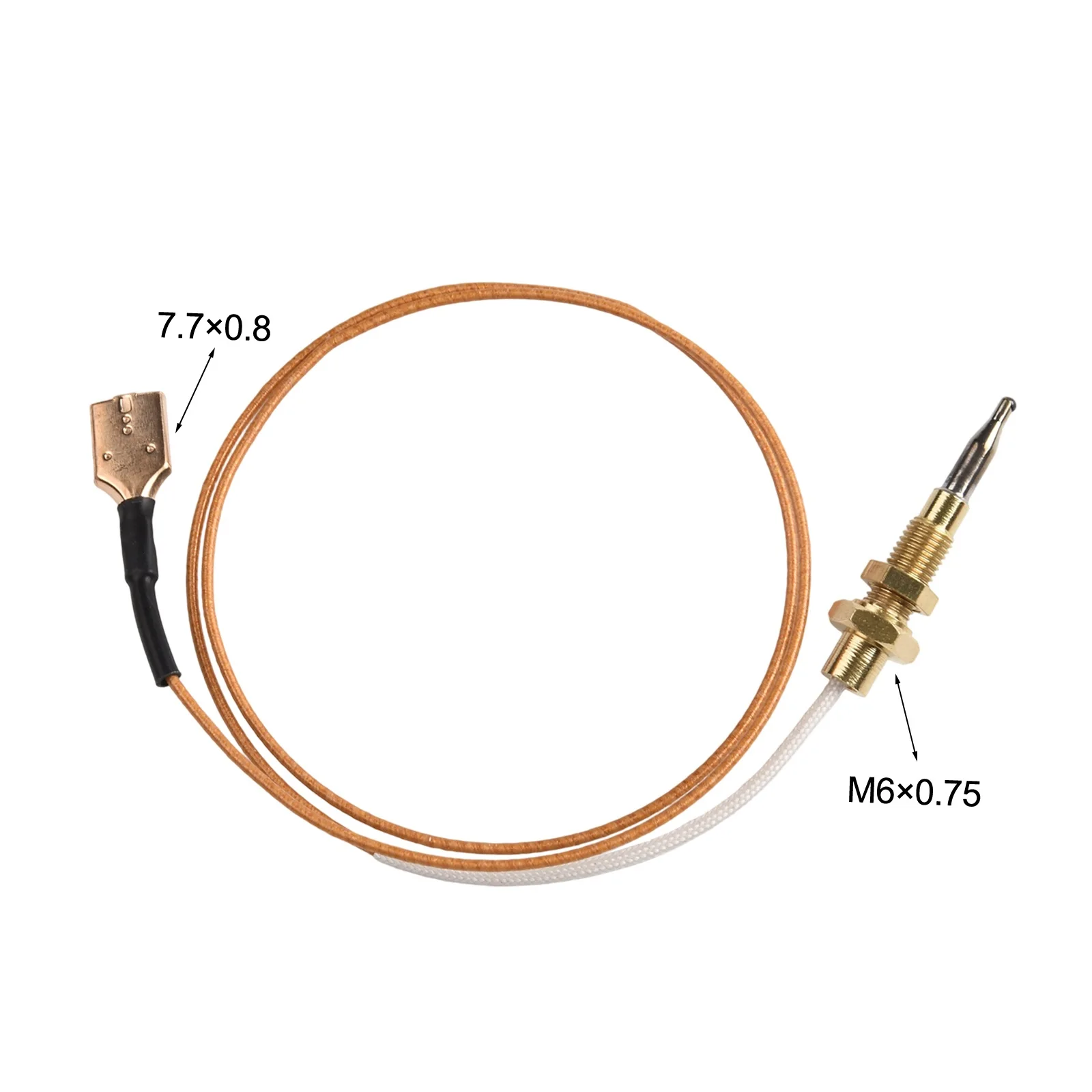 2pcs/set Thermocouple ,60cm+120cm Fireplace Thermocouple Replacement Spiral Heater Temperature Sensor