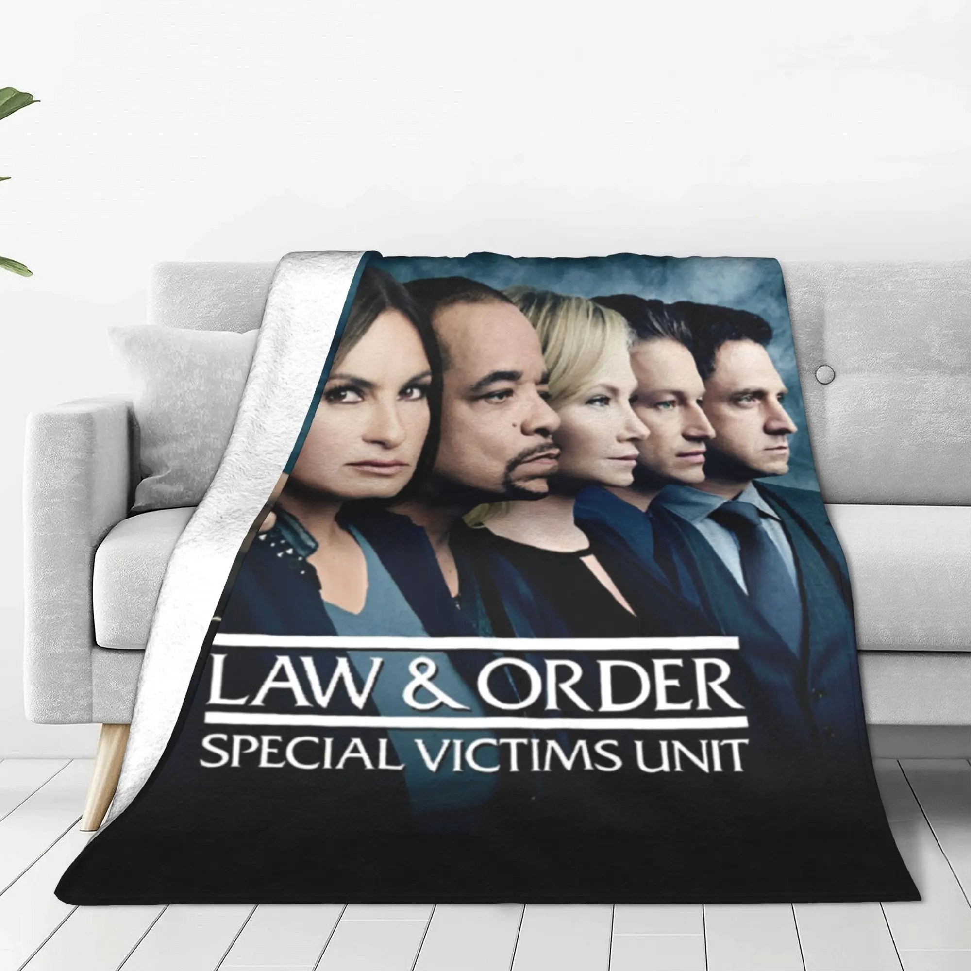 Law & Order Special Victims Unit Flannel Blanket SVU Team Fashion Throw Blanket for Home Hotel Sofa 150*125cm Rug Piece Soft