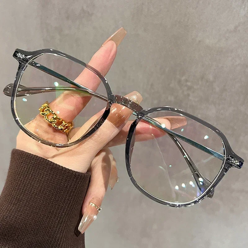 Occhiali da lettura anti luce blu ad alta definizione Occhiali da lettura ultraleggeri con montatura nera Occhiali da presbiopia trasparenti con montatura grande