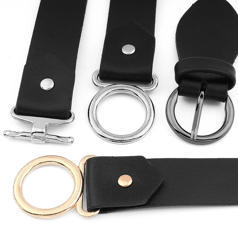 4Pairs Metal Leather Buckle Coat Windbreaker Sweater Cardigan Belt Buckle Hook Female Clothes Decoration Accessories