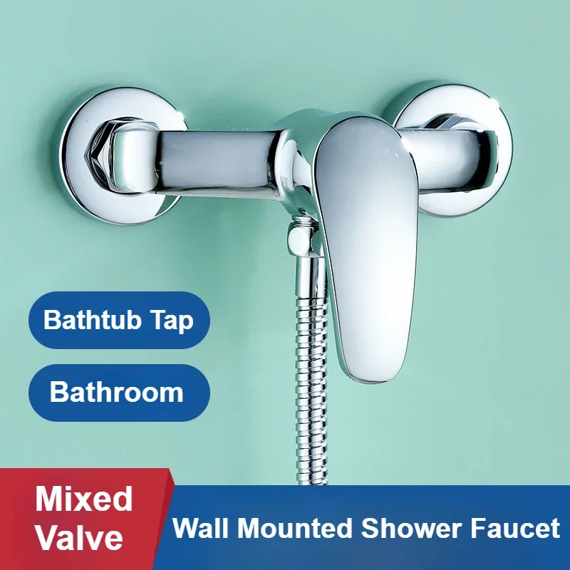 

Hot Cold Water Mixing Valve Shower Faucet Wall Mounted Faucet Single Handle Bathroom Faucets Shower Accessories