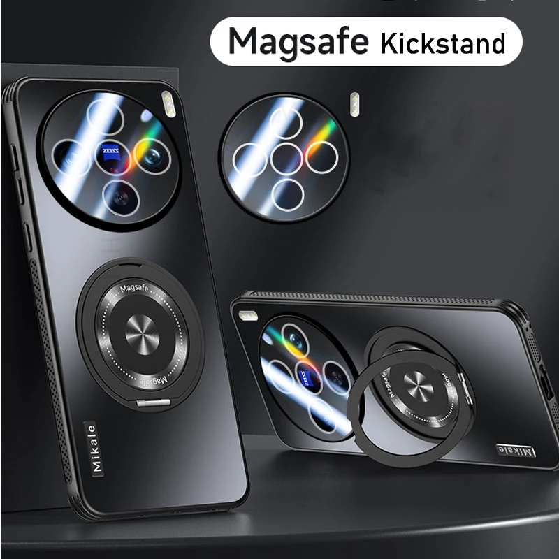 

360° Ring Holder Kickstand Case For vivo X200S X200 Ultra For Magsafe Stand Cover For VIVO X200 Pro mini IQOO 13 12 Neo 10 Pro