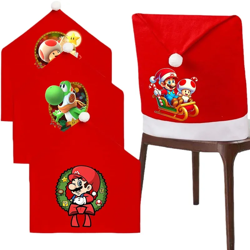 The Brothers Cosplay Christmas Hat Chair Covers Anime Home Decoration Living Room Fashion Big Xmas Cap Backrest Case Gift