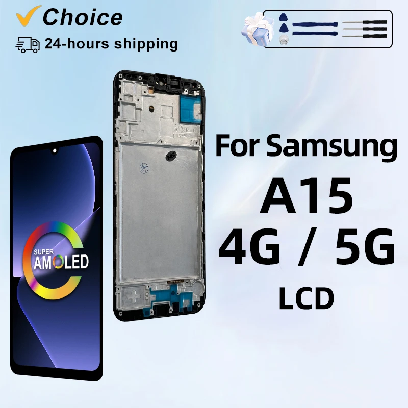AMOLED SM-A155F LCD For Samsung Galaxy A15 4G Display Touch Screen For Samsung A15 5G SM-A156B Display Replacement Parts