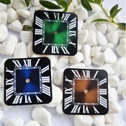 27mm high quality new square dial sun pattern no glow-in-the-dark can be customized logo can be used for NH automatic movement35