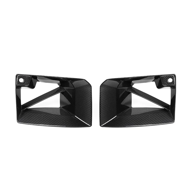 Real Dry Carbon Fiber Front Bumper Air Intake Vent Trims Cover For BMW M2 G87 2023-IN MP Style Fog lamp Mesh Grill Body Kits