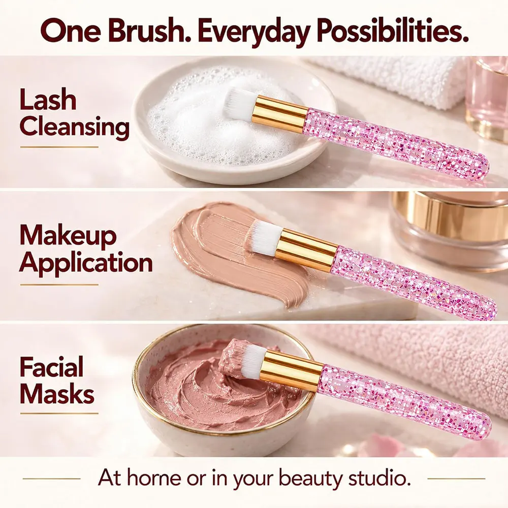 30/50PCS Lash Shampoo Brushes Set with Travel Tubes Eyelash Extension Aftercare Lash Bath Deep Cleansing Supplies
