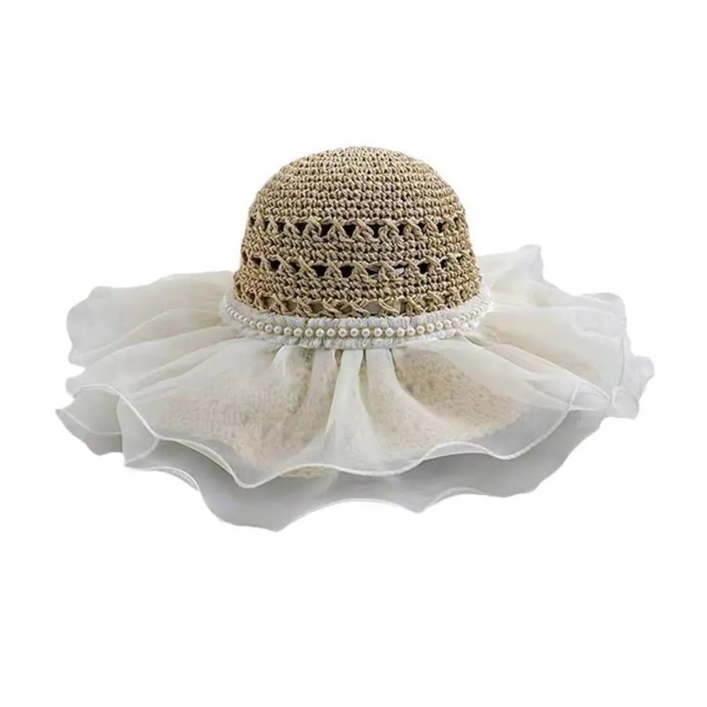 

Fashion UV Protection Straw Hat Breathable Foldable Sun Hat Wide Brim Fisherman Cap Women