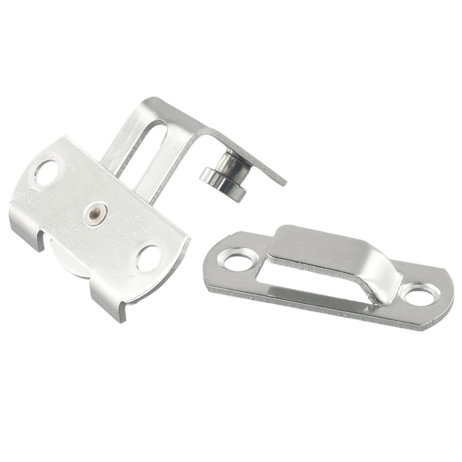 

Latch Door Bolt Furniture Small Pet Cage Cabinet Drawer Room Sliding Door Sliding Lock Stainless Steel Buckle Silver