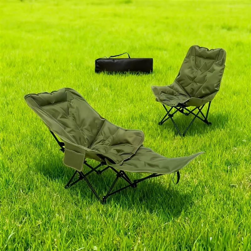 1 PCS Adjustable Folding Lounge Chair 600d Oxford Cloth Outdoor Indoor Dual-Use Leisure Chair - Suitable for Multiple Scenarios