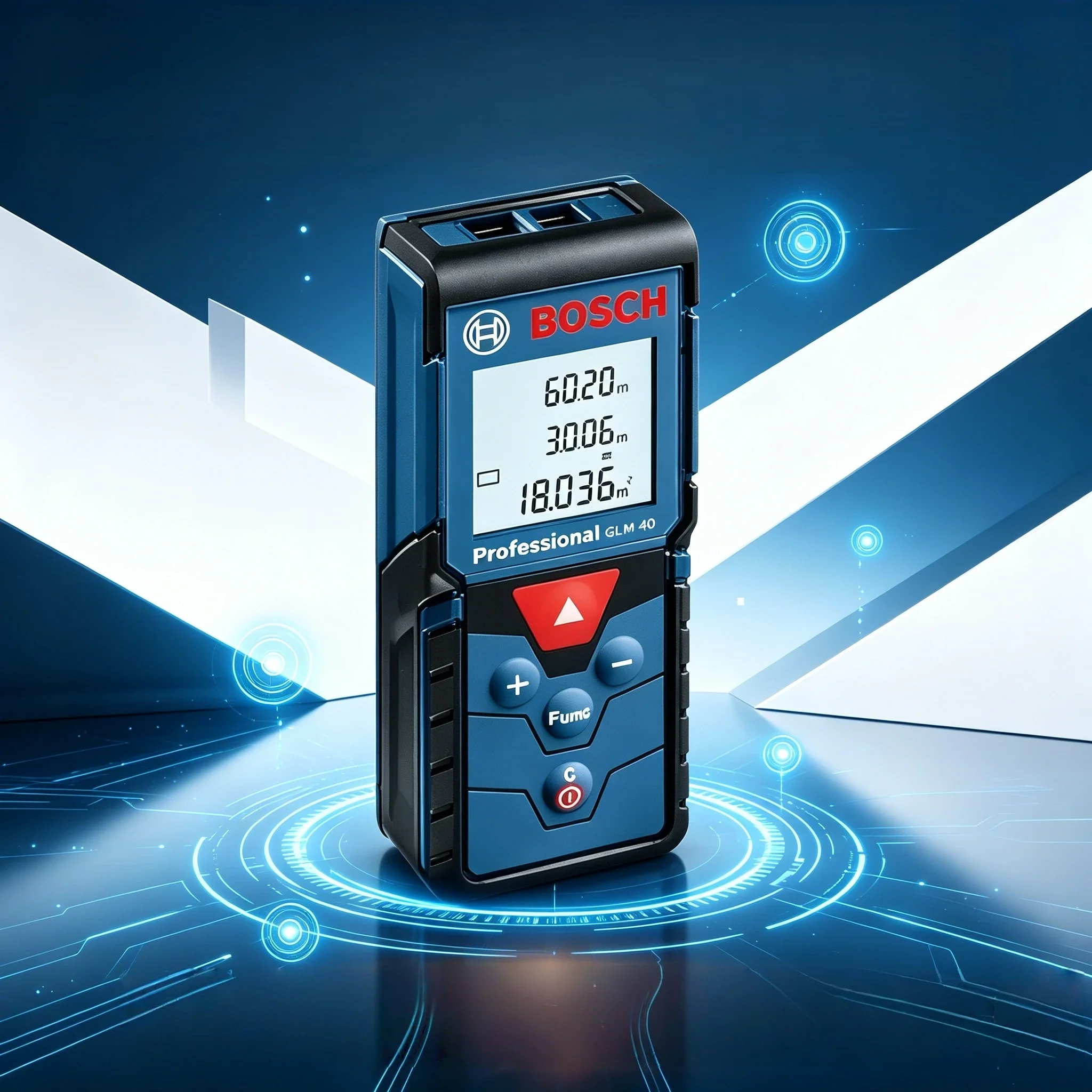 BOSCH GLM 4000 Laser Distance Meter, 40m Measuring Range with Clear LCD Screen, Compact Handheld Measuring Tool for Home Layout