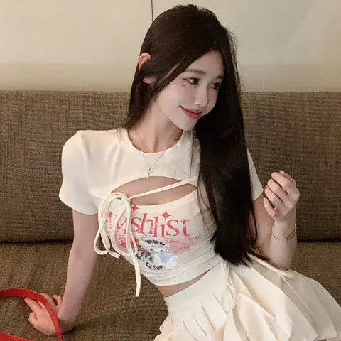 

Футболки с коротким рукавом, женские винтажные повседневные топы большого размера, свободный крой, удобные дышащие повседневные женские летние корейские стильные футболки