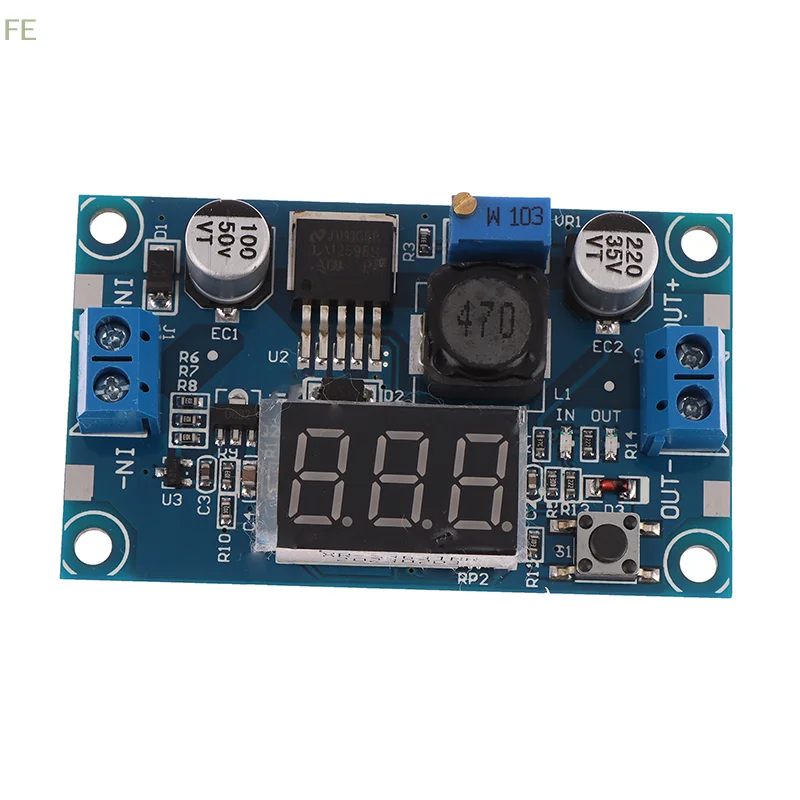 [FE] LM2596 DC-DC Adjustable Step-down Module With Digital Display Voltmeter Display LM2596S Voltage Regulator