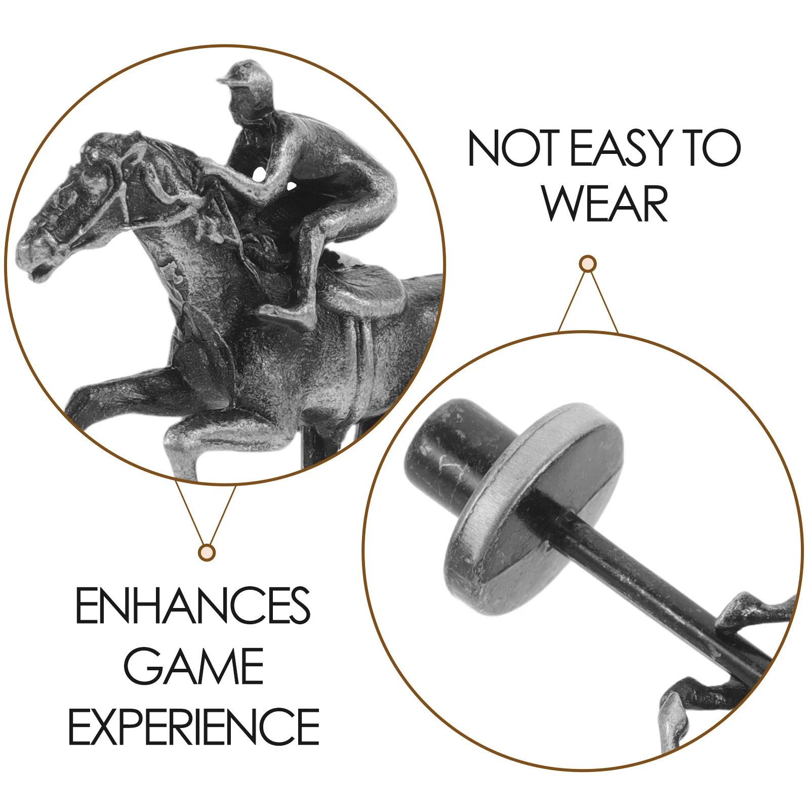 Премиальная металлическая фигурка для настольной игры Horse Racing, прочная фигурка из сплава для замены настольной игры, улучшенная визуальная привлекательность и долговечность