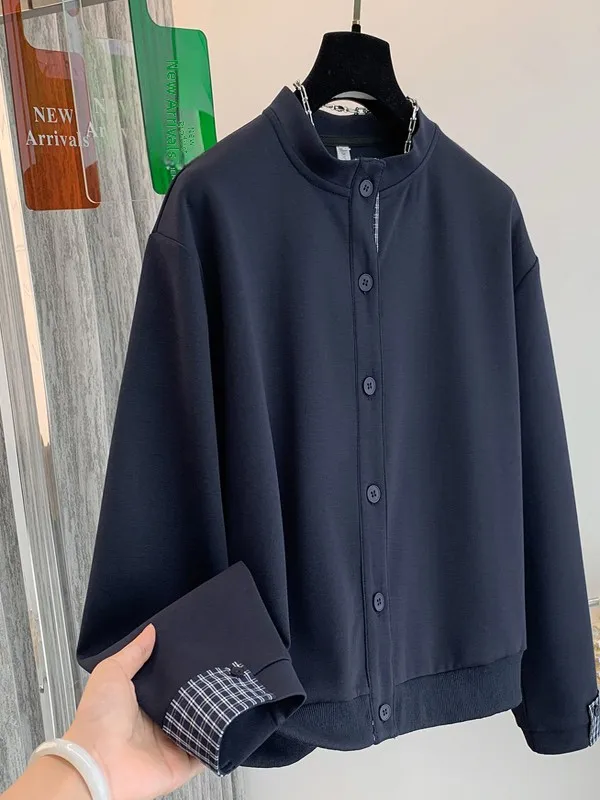 

Высококачественный художественный клетчатый лоскутный свитшот большого размера Jaet Long Sve, универсальное повседневное пальто трапециевидной формы с высокой талией для женщин