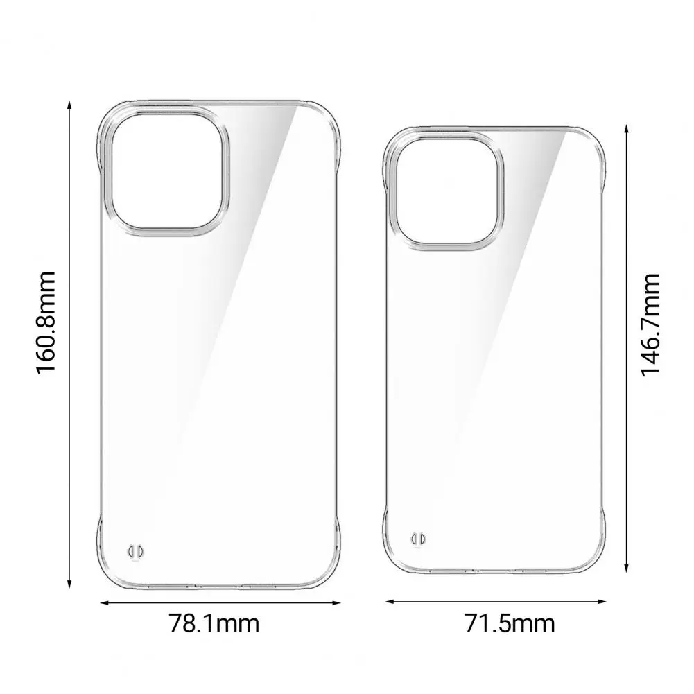 Mobile Phone Case Clear Hard Anti-scratch Shockproof Transparent Phone Back Shell Protective Cover For IPhone 12 13 Mini Pro Max