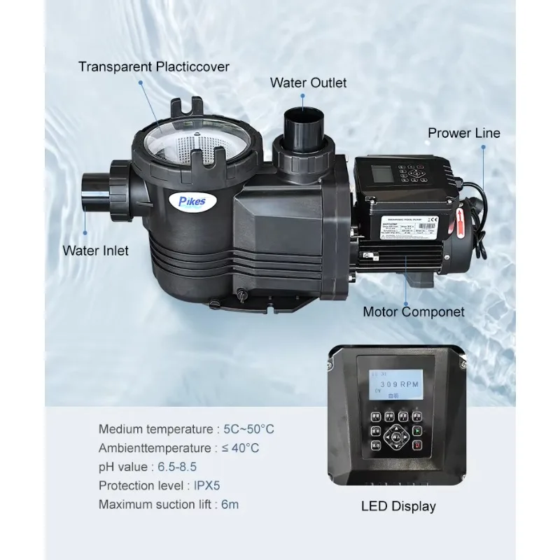 Intelligent Inverter Swimming Pool Pump Variable Speed Water Circulation Pump