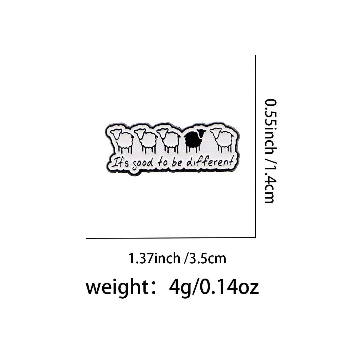 Five Sheep Combine 'It'S Good to Be Different' Enamel Pin Lapel Pins Brooches for Women Funny Jewelry Accessories Friends Gift