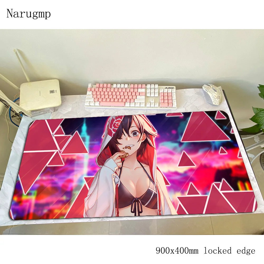 Girl Anime padmouse anime accessory 900x400x4mm mouse pad wrist rest gaming enterprise rubber mats keyboard mouse mat gamer