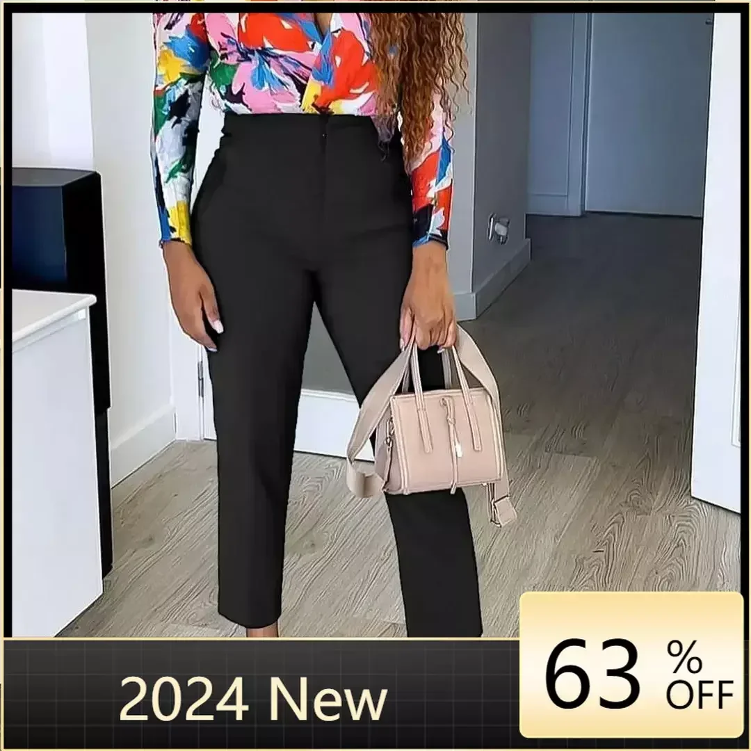 

High Waist Suit Pants Clothes African Dresses for Women 2024 Summer Elegant Sexy Outfits Ladies Africa Clothing Casual Vestidos