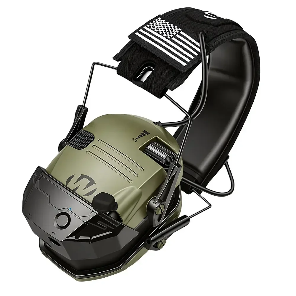 Professionelles Headset mit Geräuschunterdrückung und kabellosem Bluetooth, taktischer aktiver Gehörschutz gegen Lärm beim Schießen. – Detail 27