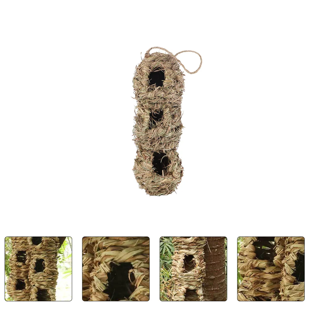 

Straw Bird's Nest Woven Outdoor Hanging Birds Perching Creative House Pet Feeding Accessories Breeding