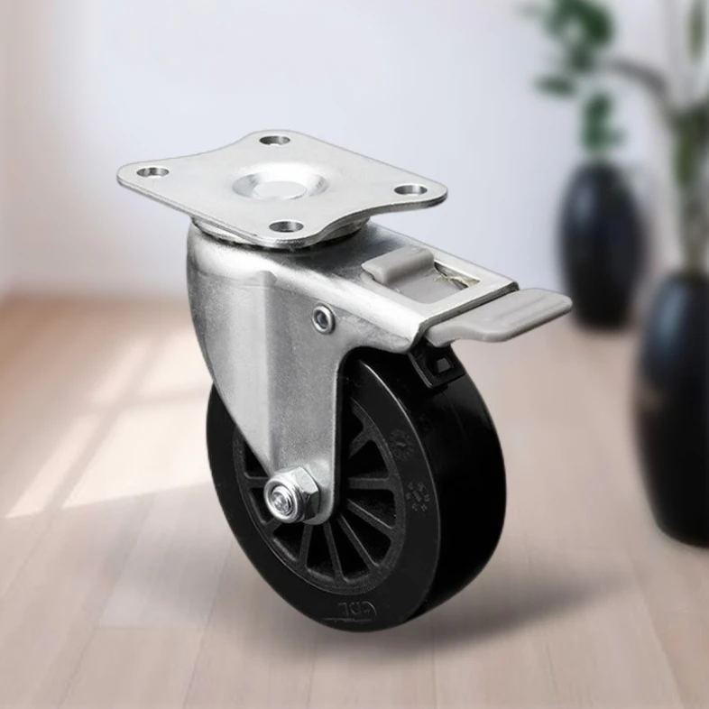

Directional universal brake small caster 1.5 inch 2 inch 2.5 inch polyurethane PU caster flat top universal wheel