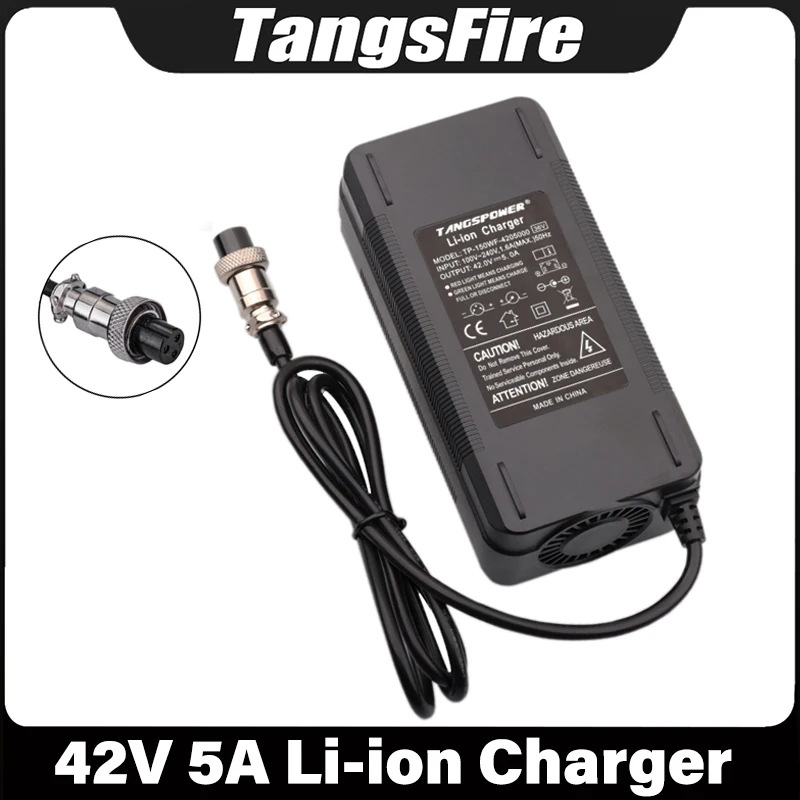 42V 5A Lithium Battery Charger Input 100-240V 10Series For 36V polymer Li-ion Battery Charger EU/US/AU/UK/KR High Quality Plug