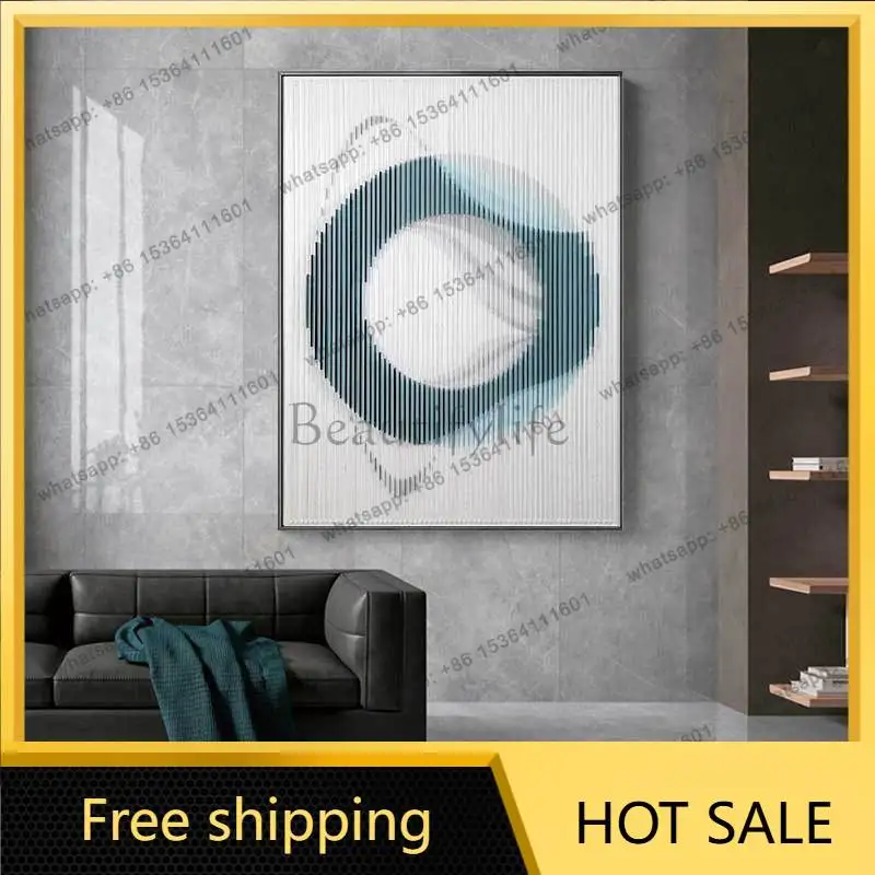 LJY modern simple entrance decorative painting acrylic engraving three-dimensional physical painting