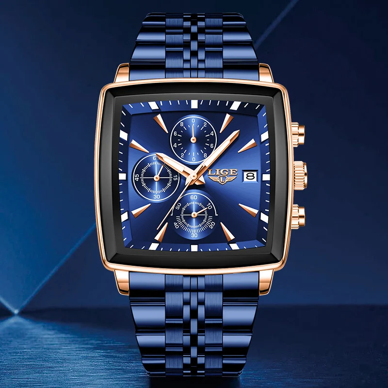 

LIGE 2026 лучший бренд класса люкс для мужчин модные повседневные кварцевые наручные часы водостойкие светящиеся стальные мужские часы пара Reloj