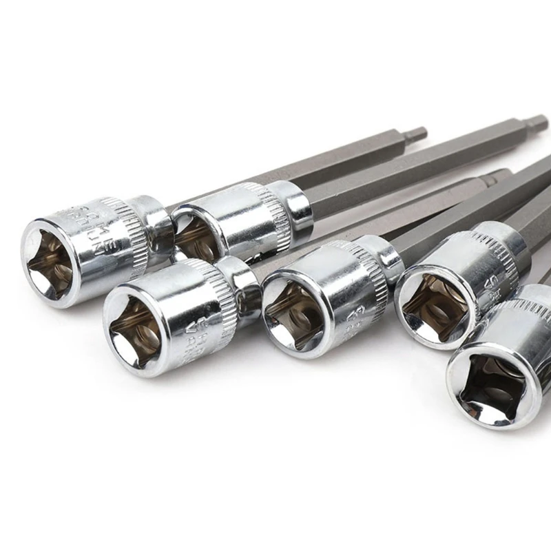 3/8-Zoll-Antrieb metrisch für Inbus-/Torx-Sechskant-Bit-Steckschlüsselsätze der Größen 3 mm – 10 mm