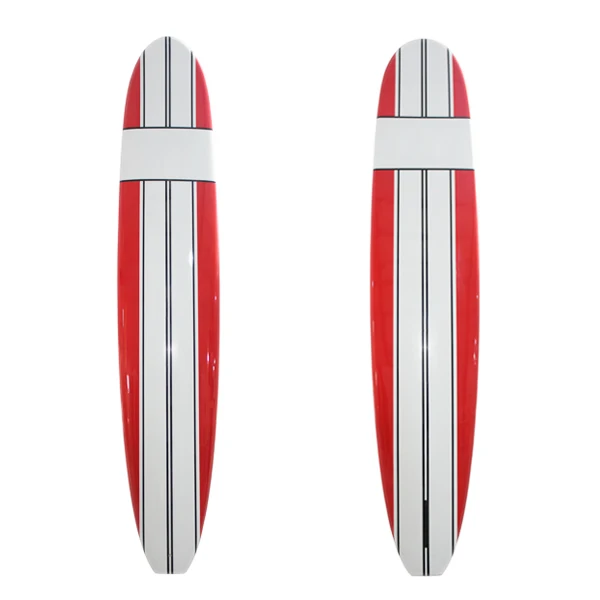 

Customized PU Long Surfboards 10ft Rounded Tail Fiberglass Longboard Surf School Beginner Manufacturer