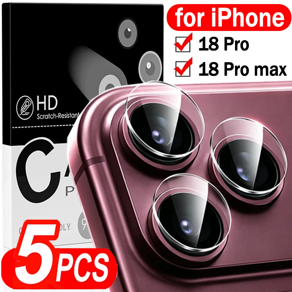 5-1sets for IPhone 18 Pro Max 18 Ultra Fold Tempered Glass HD Clear Camera Lens Protector Anti-scratch Protective Back Lens Film