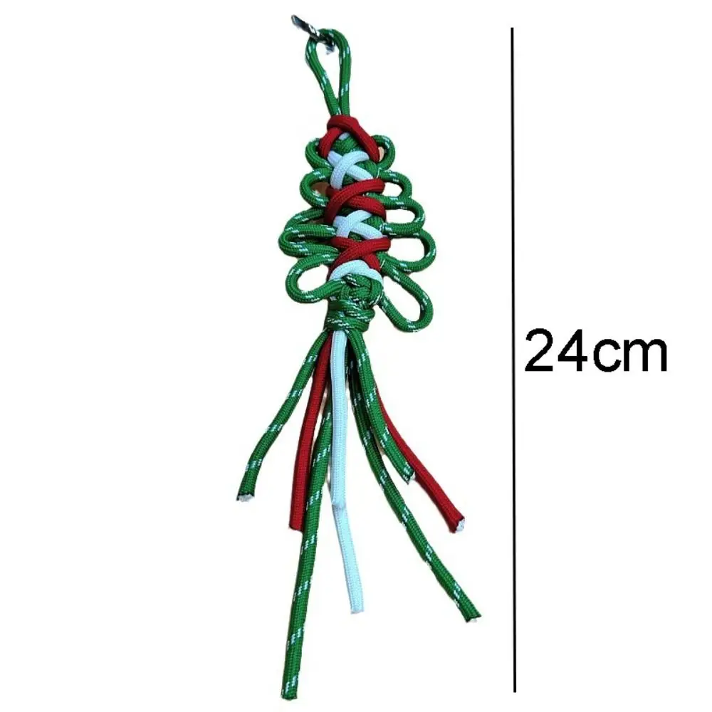 가방 액세서리 DIY 꼰 로프 키체인, 패션 카와이 크리스마스 트리 키체인, 가방 장식