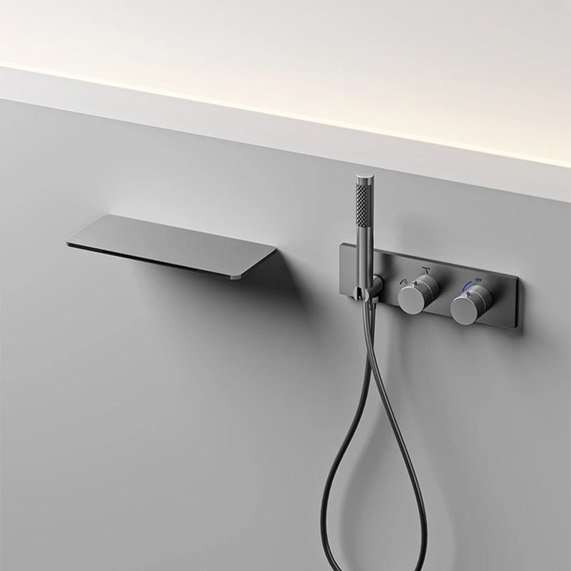 Rust Proof Hidden Bathtub Faucets Wear Resistant Shower Faucet Multifunctional Bath Faucet with Manual Shower Household Using