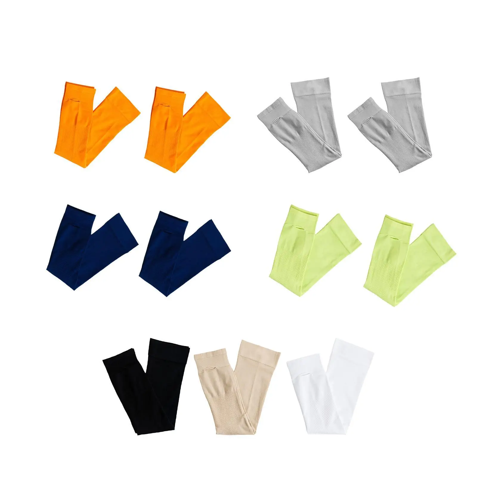 

Nylon Cooling Arm Sleeve Sweat Absorbent Sun Sleeves Fingerless Sports Gloves for Jogging Traveling