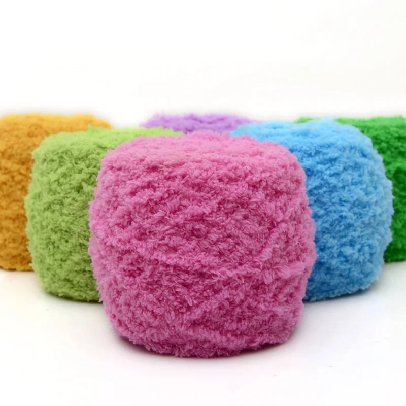 Coral Velvet Towel Wire Ball Thick Knitting Yarn Ball Baby Sweater Cap Scarf Thread Crochet Diy Handmade Woven Material Kit