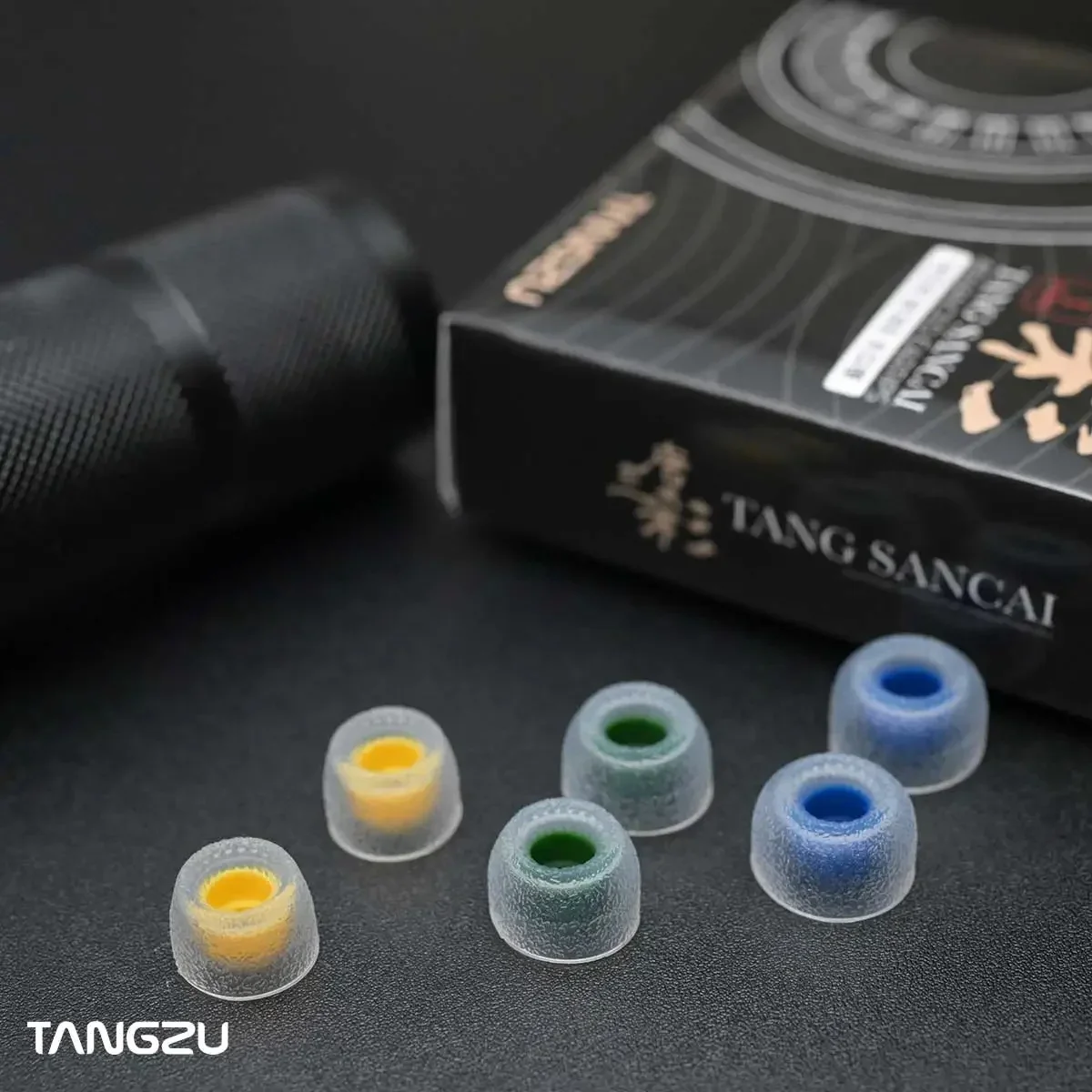 Tangzu Tang Sancai ワイド/標準ボアバージョン IEM インイヤーイヤホンイヤーチップシリコンチップ耳栓 KZ Castor EDX PRO ZS10 PRO 用