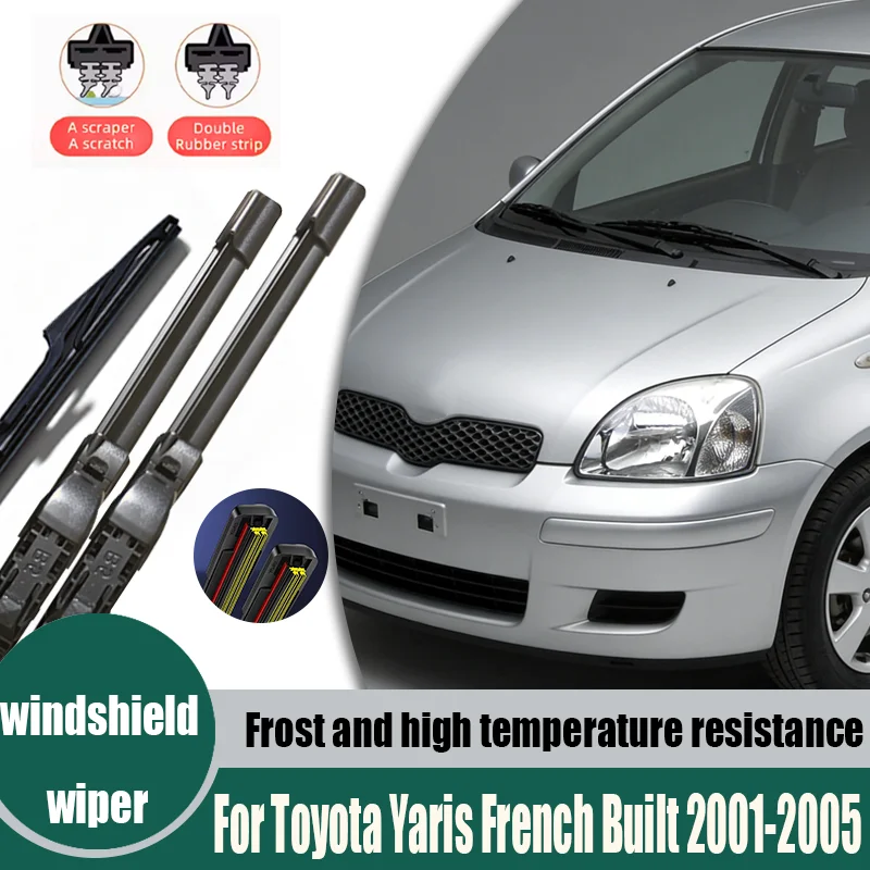

For Toyota Yaris French Built 2001-2005 2002 2003 Wiper Front&Rear Wiper Blades Windshield Windscreen Window Brushes 21"+14"+12"