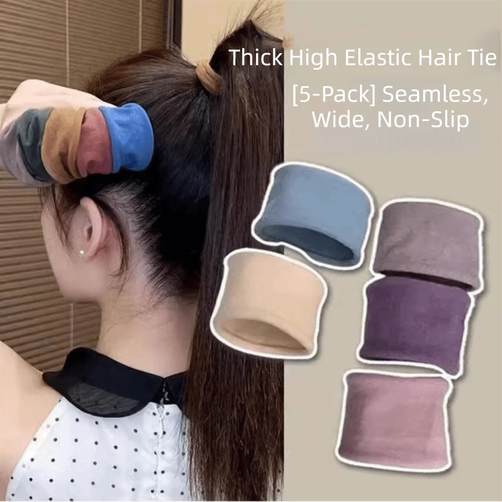 

Аксессуары, красочные нейлоновые ленты для волос, эластичная однотонная резинка для волос, мягкие широкие утолщенные резинки, держатель для хвоста
