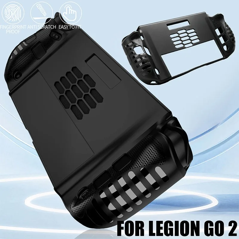 For Legion Go 2 2025 Soft TPU Cover Case with Cooling Vents Anti-Scratch Anti-shock Protector for Legion Go 2 Handhled Console